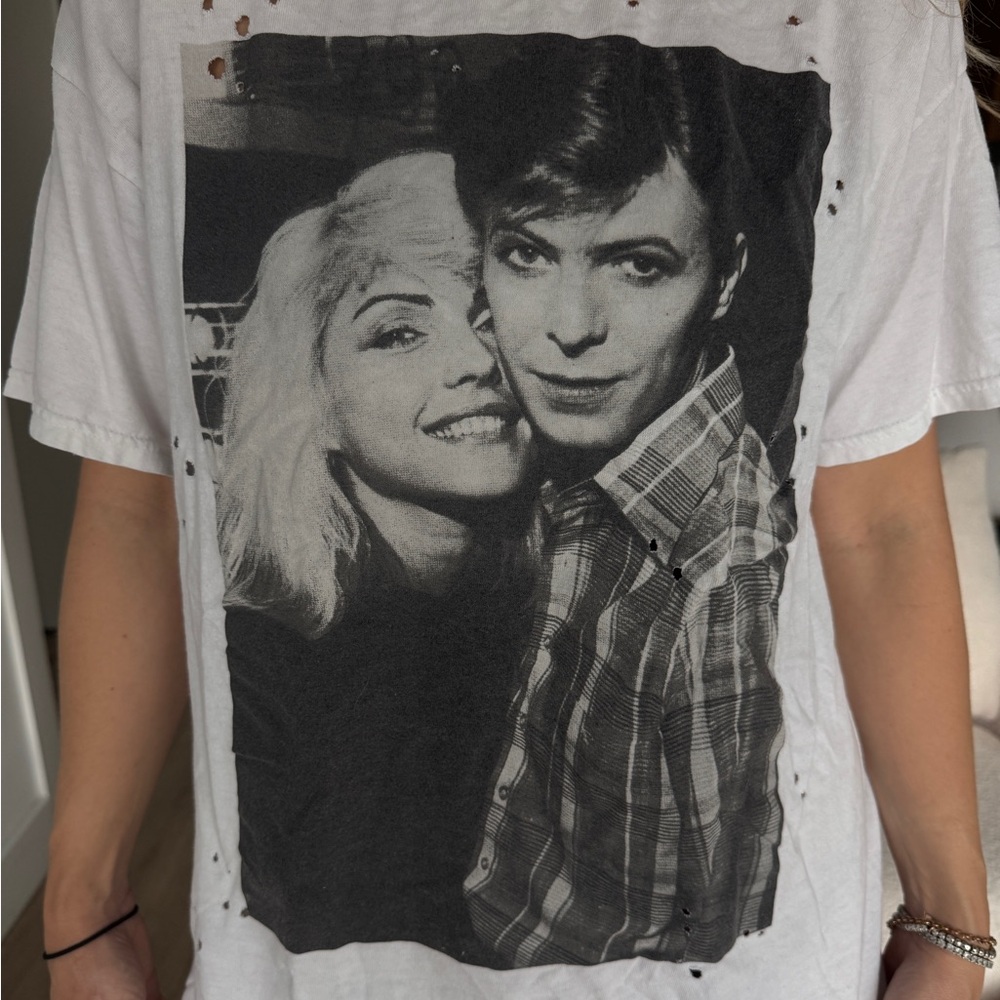 David Bowie Graphic Print White T-Shirt